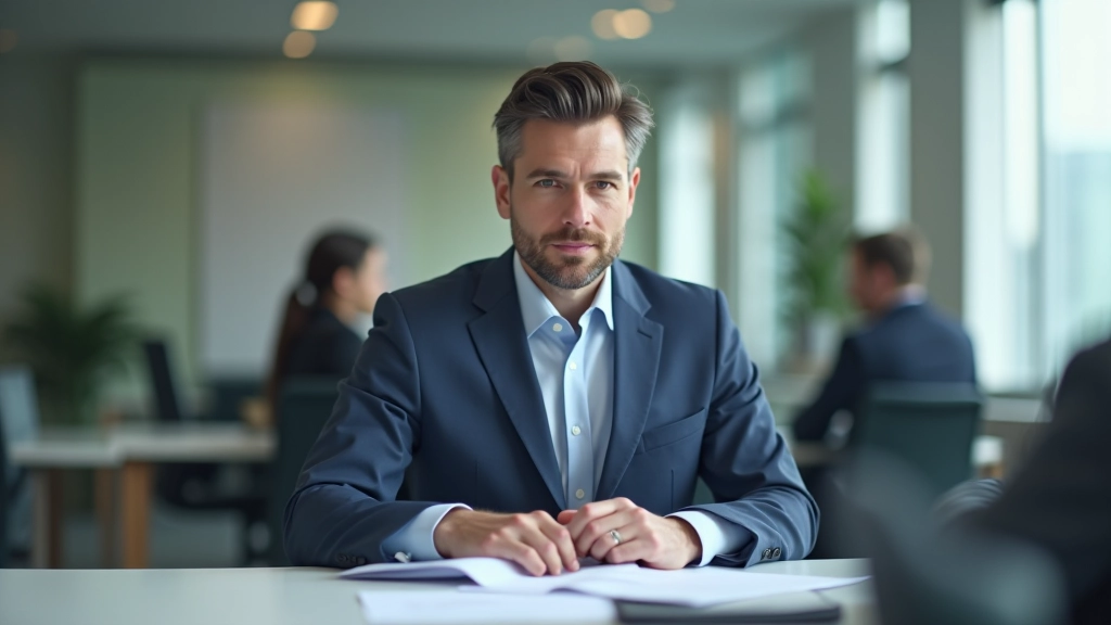 Professional accountant in office explaining tax documents to client