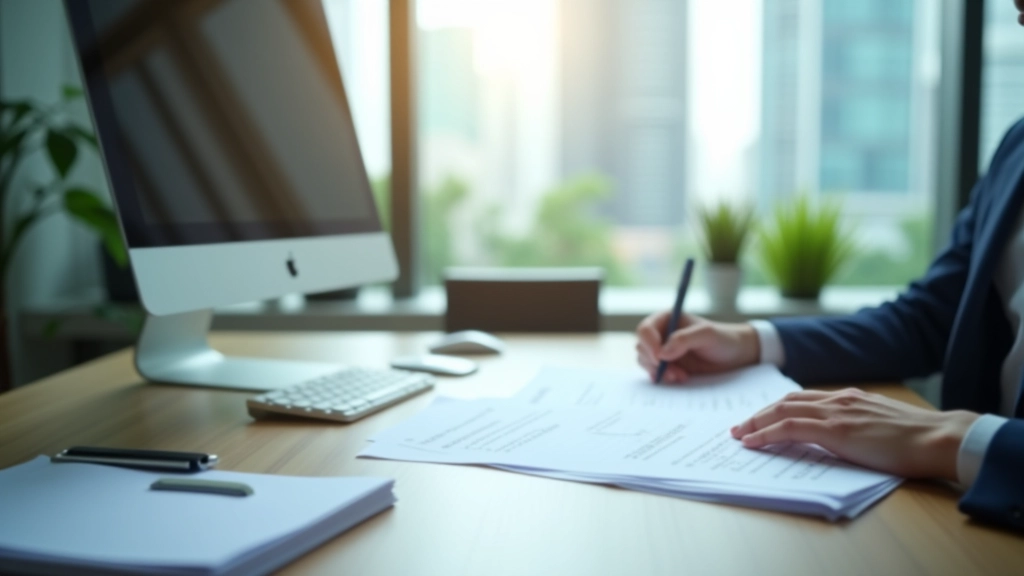 Modern financial advisory office workspace